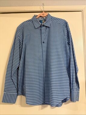 Robert Graham Blue Gingham Dress Shirt